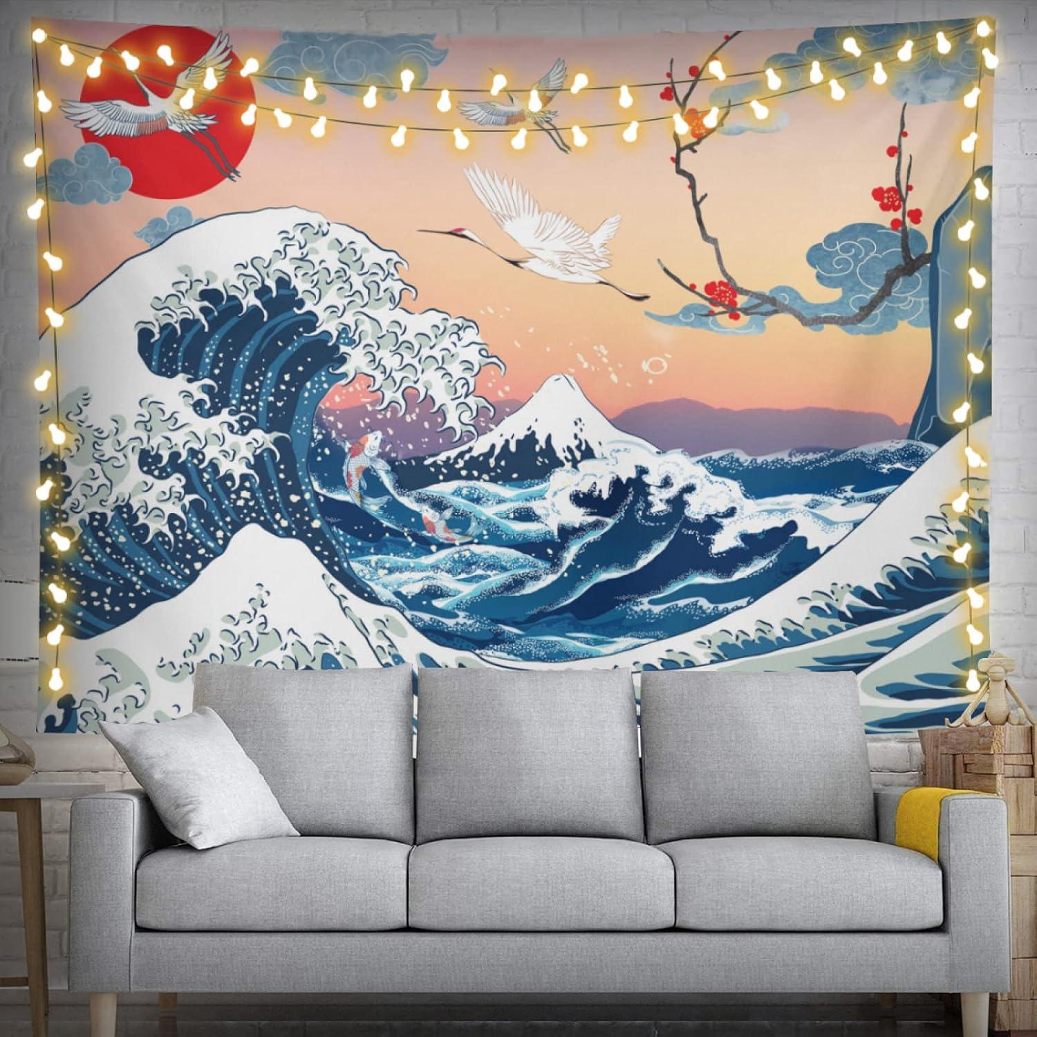 Tapestry Japanese Wave Feelacle 60 x 75x100 чёрный