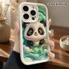 Phone Case: 2D Flat Design Suitable for iPhone 18 17 16 15 14 13 Pro Protective Case, Lying Panda, Perfect Christmas and Halloween Holiday Gift
