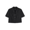 Lap Welt Pocket Short Sleeve Crop Jacket As2Wj464
