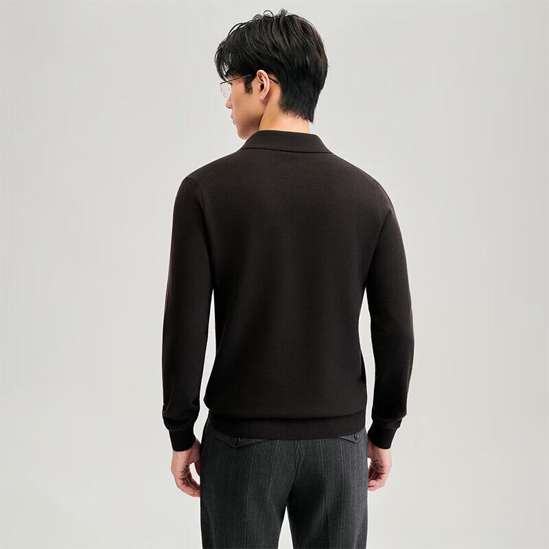 Baoxiniao Men's Business Casual Wool Blend Polo Sweater