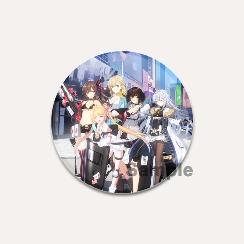 32/44/58mm Pop Anime Game Counter Side Brooches On Backpack Cartoon Figure Lapel Pins Alloy Round Cartoon Badge Gifts Jewelry Accessory