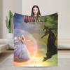 Wicked 2 Musical Movie Glinda Poster Soft Warm Blanket Plush Throw Blanket Novelty Home Decor Flannel Bedspread Sofa Bed Cover