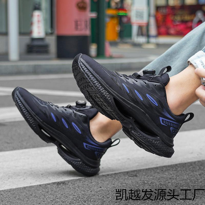 Rotary Buckle Summer Handsome Casual Shoes Breathable Sports Fashion Casual Shoes Men's Sports Shoes Lace-up Mesh Breathable Run