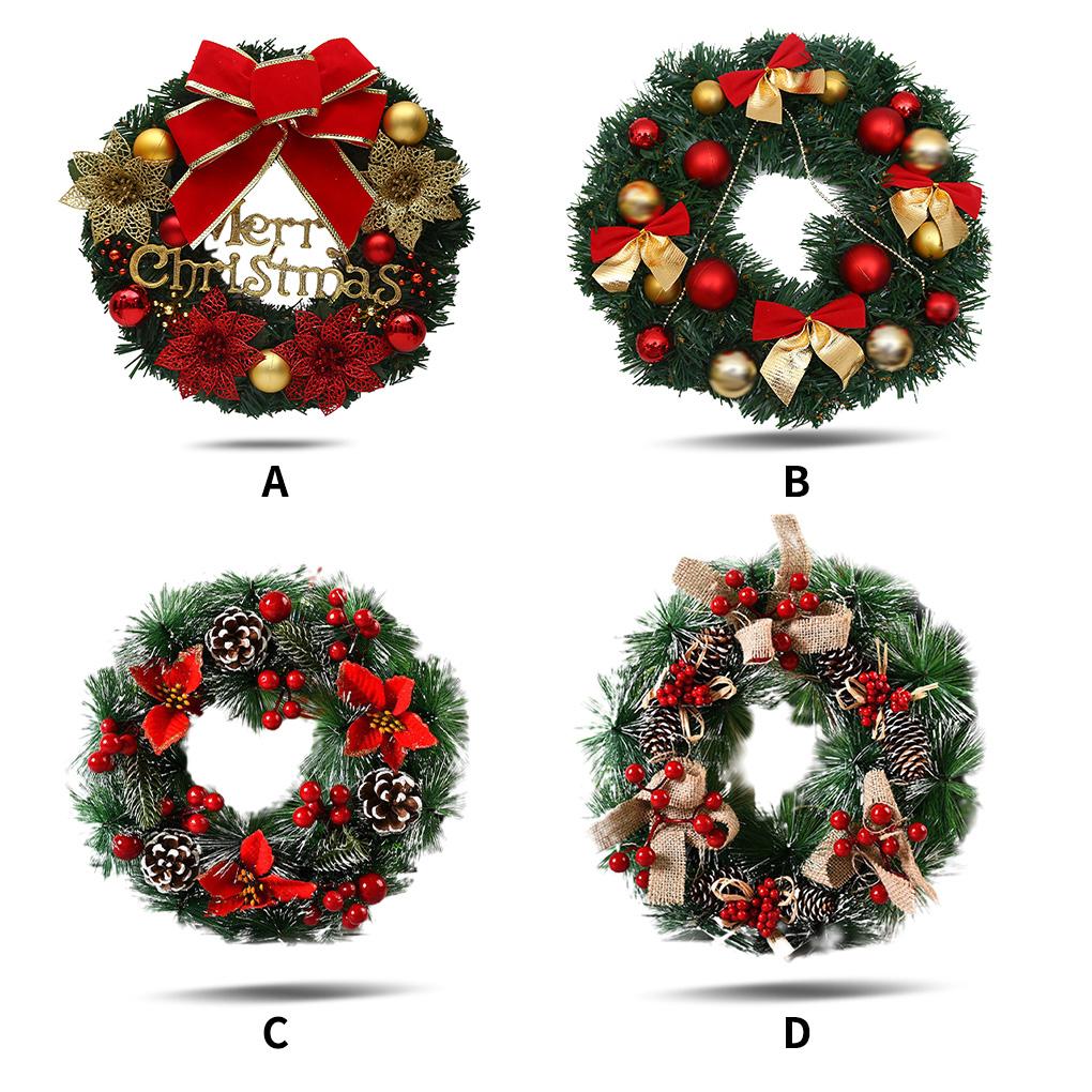 Front Door Garland Christmas PVC Hanging Garland Window Wall Decoration Home Office Hotel Holiday Ornament