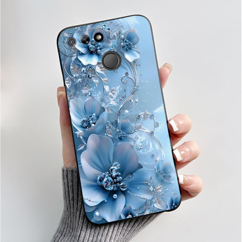 Printed Phone Case For Itel P15 A35 A25 PRO Fundas Capa Soft Silicone Black Shell for ITEL A25 Cover Cute Flower Cartoon Casing