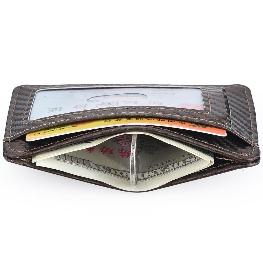 Credit Card Storage Bag Men's Slim and Simple Front-pocket Wallet Portable Leather Wallet