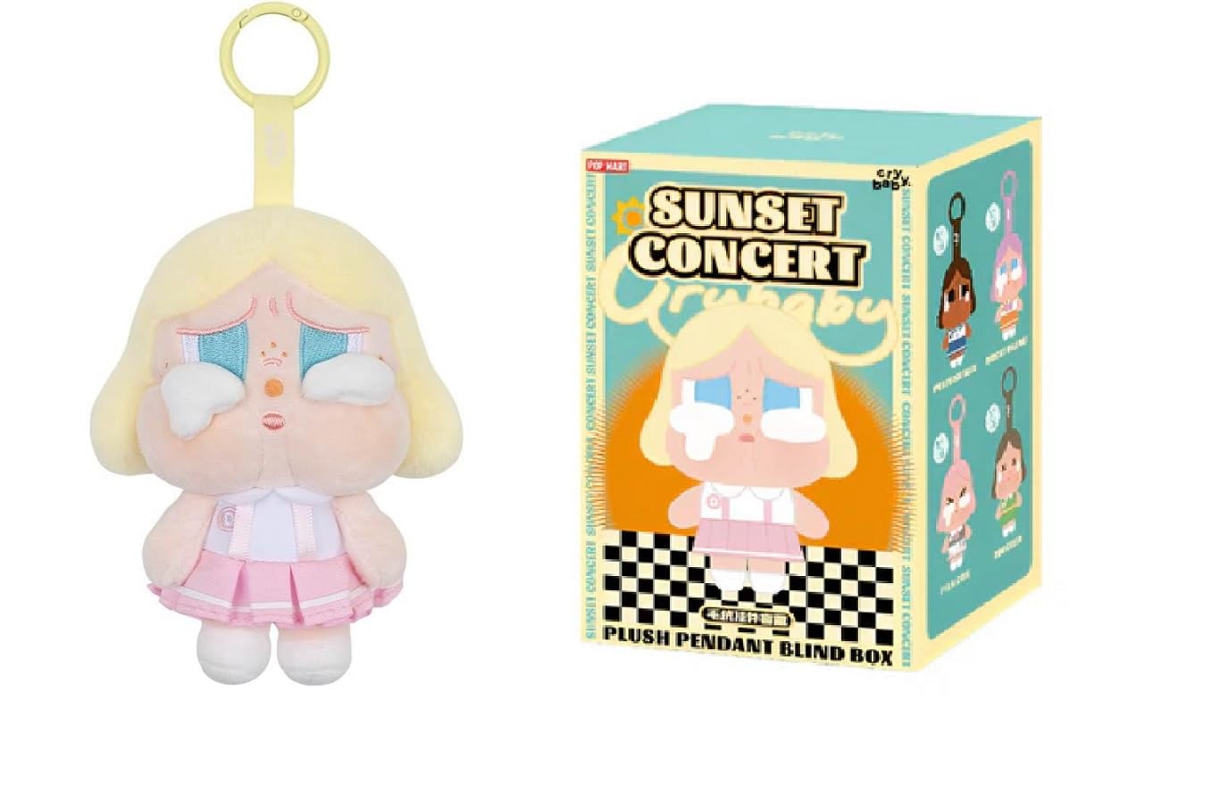 

CRYBABY Sunset Concert Series Plush Pendant Blind Box by POPMART POPMART Gachapon Blind Box Figure Plastic Model Premium Toy Soft Vinyl Original