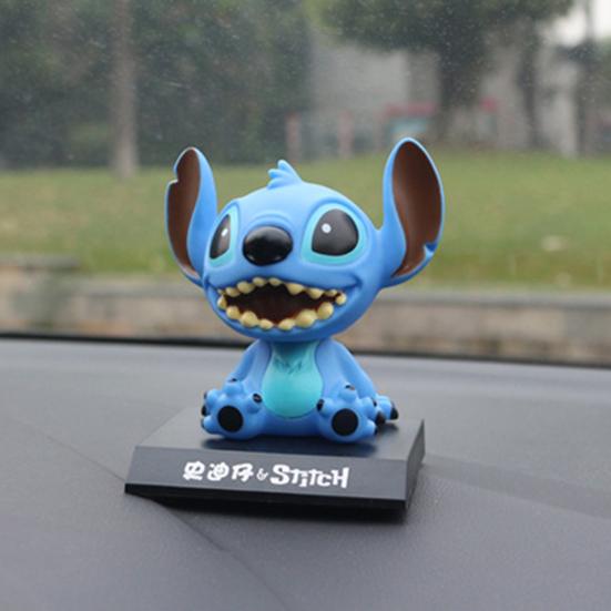 Cartoon Stitch Figure Model Shaking Head Doll Car Interior Hand-made Ornament