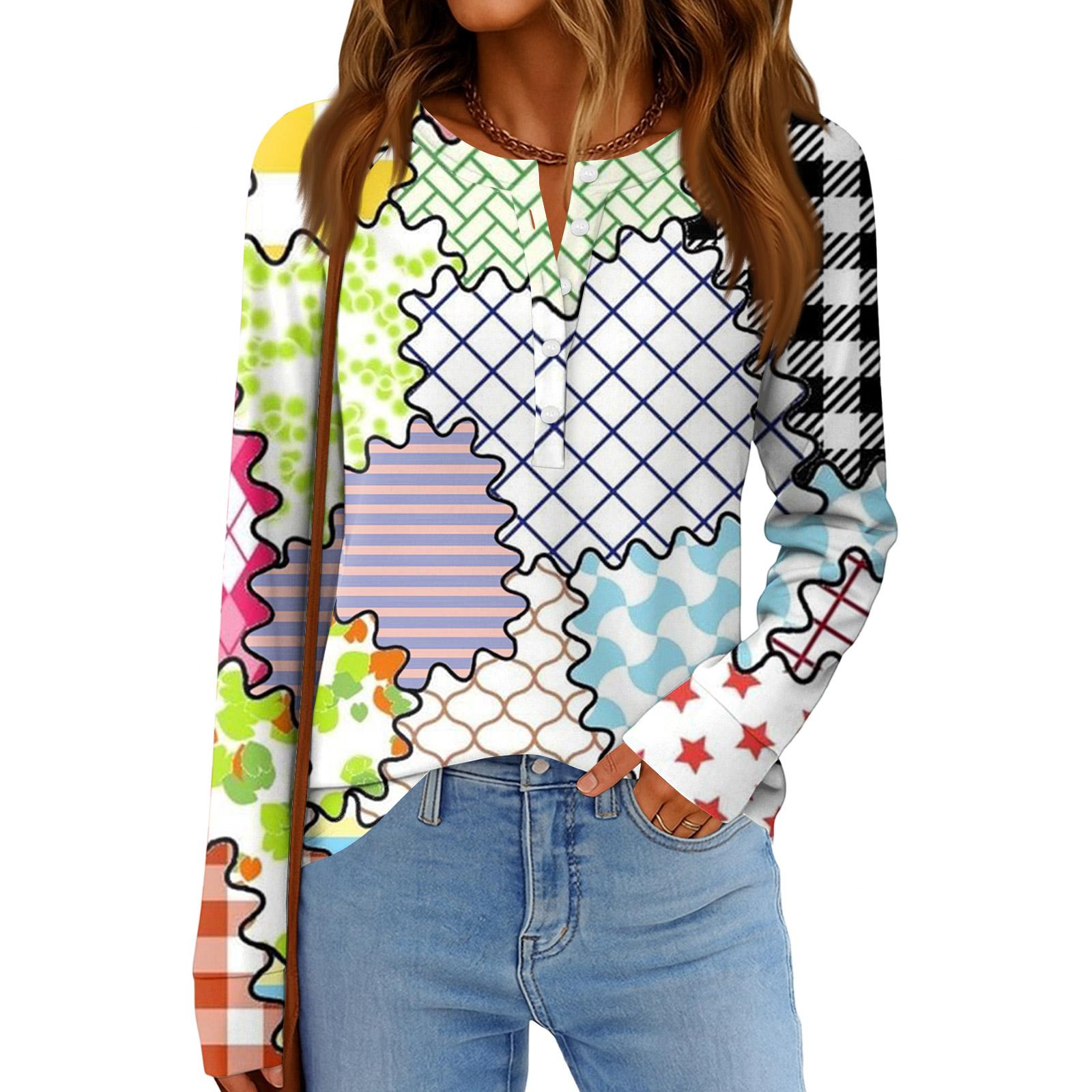 

Women s Fashion Loose Long Sleeve Round Neck Casual Top XL белый