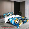 Bedding Three-Piece Set 3D Digital Printing Ink Splashing Football Quilt Cover Three (Four)