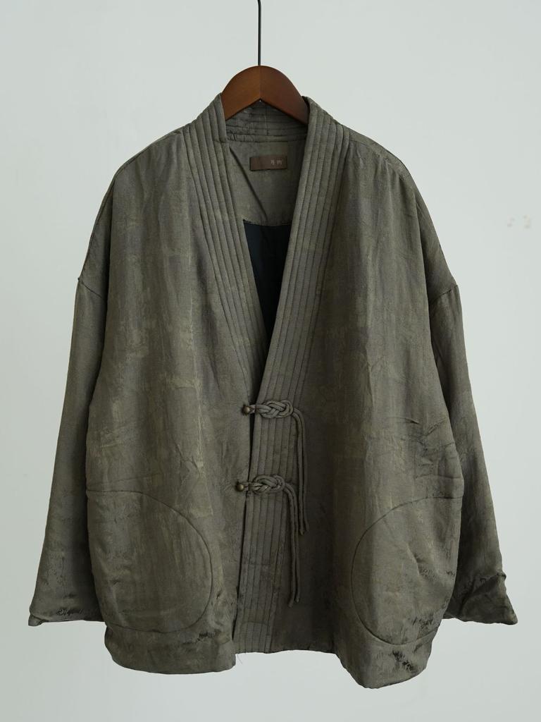 Johnature Women Vintage Winter V-Neck Long Sleeve Button Coats Chinese Style Jacquard Coats