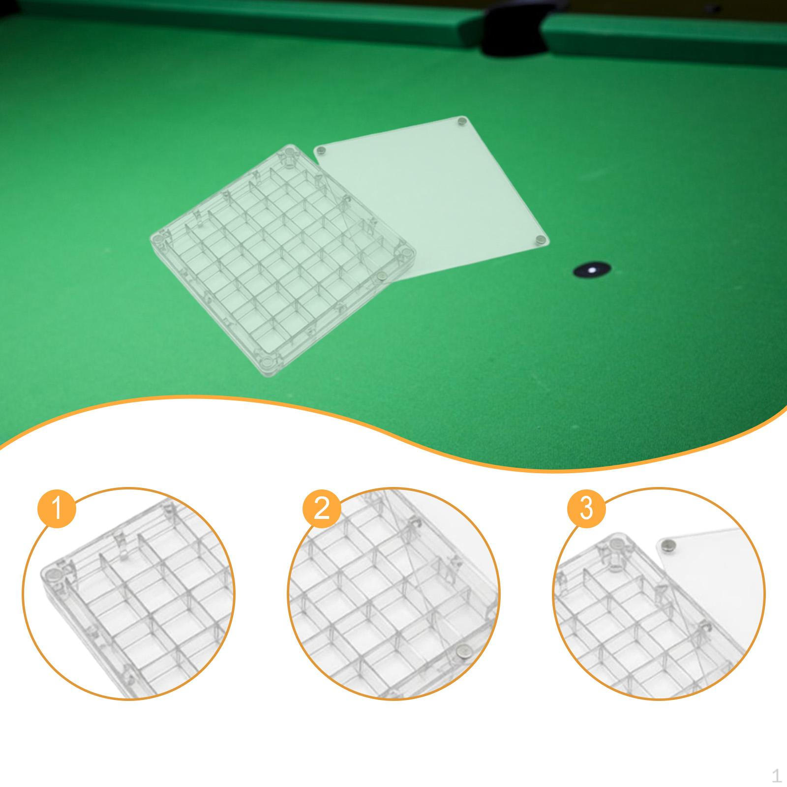 

Pool Tip Storage Box Organizer Acrylic Portable Lightweight Accessories Billiard Cue Carrying