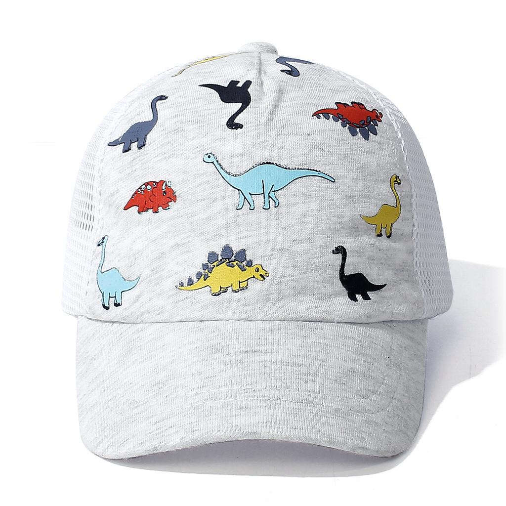 Kids Dinosaur Baseball Cap Children Embroidery Mesh Sun Hat 0-5 Years Girls Boys Spring Summer Outdoor Adjustable Peaked Cap