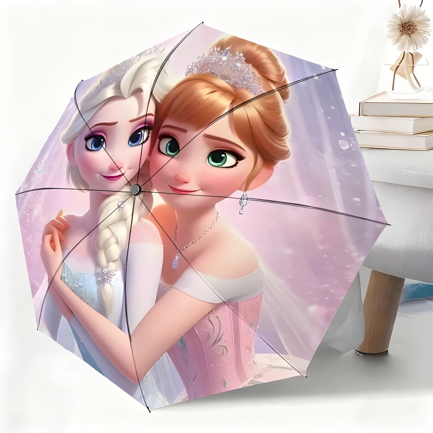 

1pc Disney-Authorized Snow Sisters Dream Automatic Umbrella | All-Weather, Portable Folding Umbrella, Ideal for Christmas and (as the picture,Iron&8K)