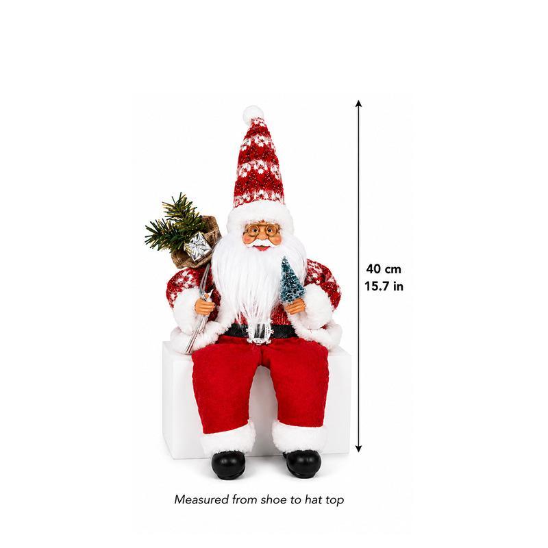 New Santa Claus Standing Figurine Christmas Decoration Window Display Ornament Home Decor Items And Gifts