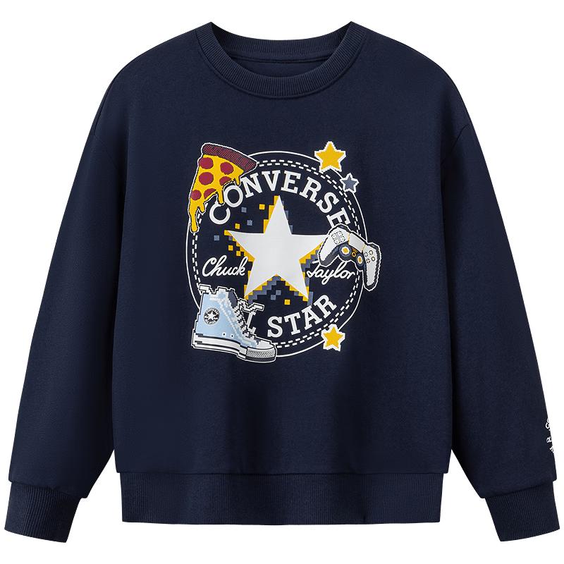 Converse Unisex Kids' Playful Print Fleece Sweatshirt