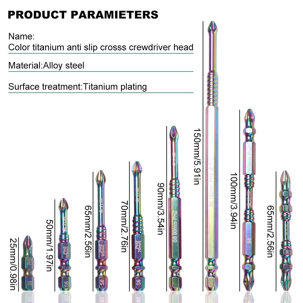 6/8PCS Non-slip Cross Screwdriver Bits Electric Drill Screwdriver Head  Screw Driver Hand Tool