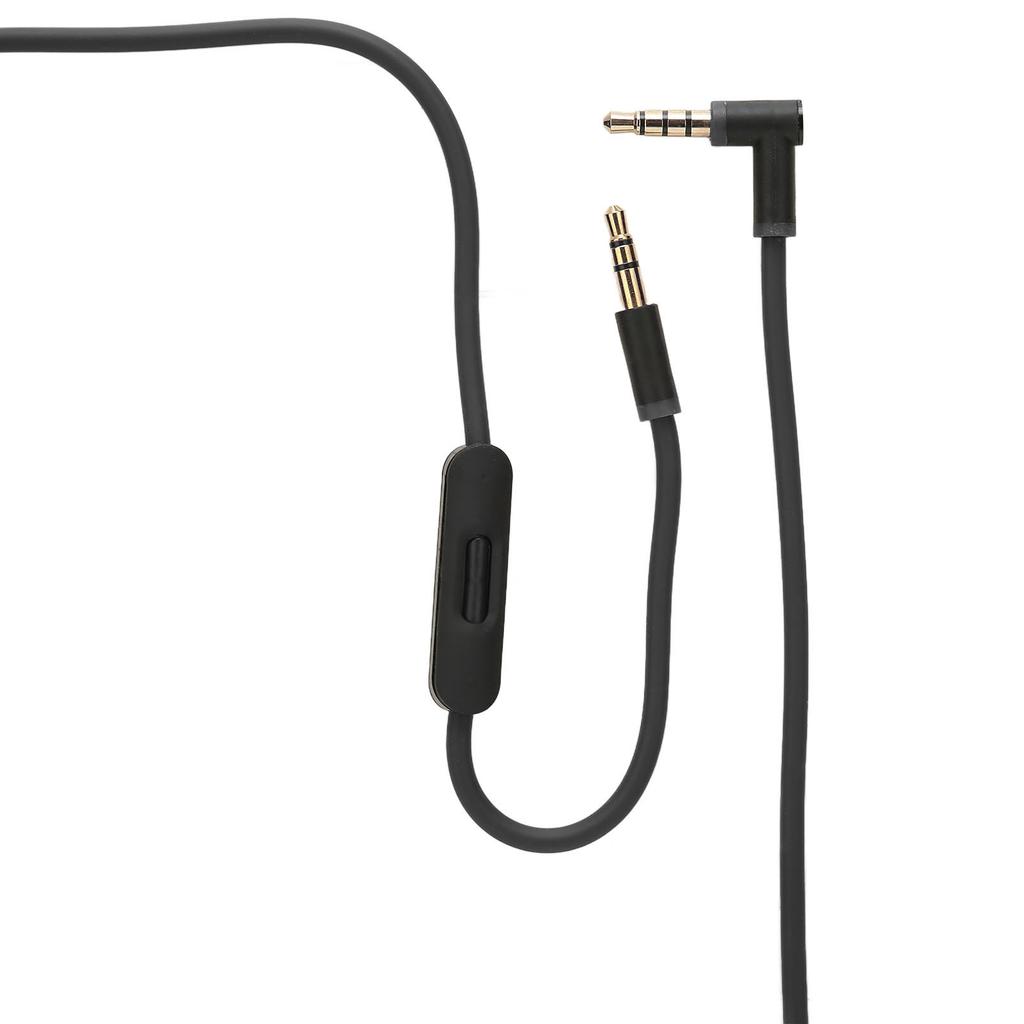 Replacement Cable with Inline Microphone and Track Control Portable Cable for Headphones(Black Red )