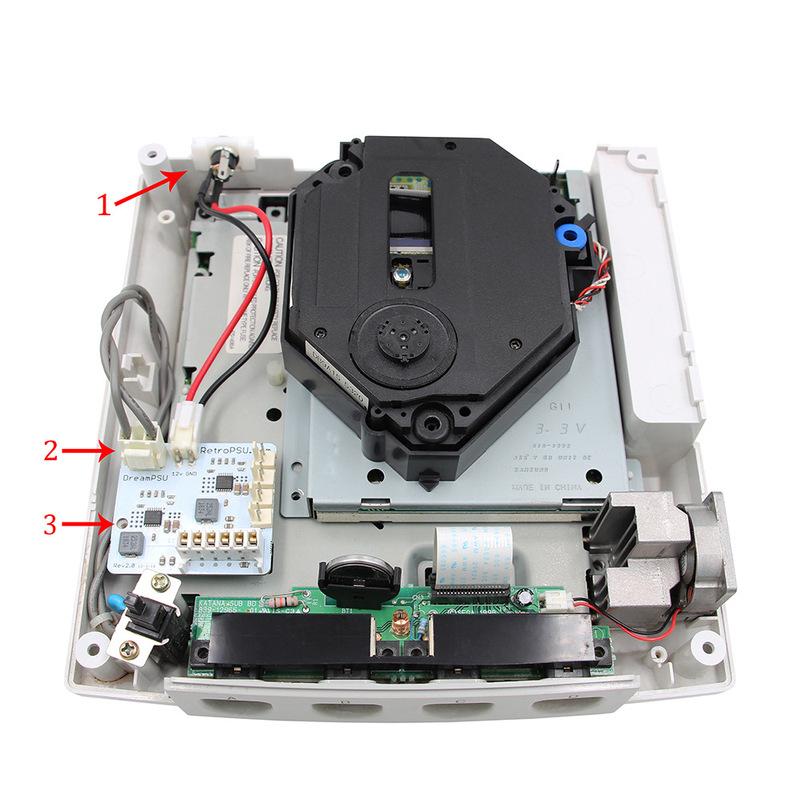 Für SEGA DreamCast DreamPSU Rev2.0 12V Netzteilplatine + Netzsteckeradapter für AII DreamCart Spielkonsole Ersatzteile