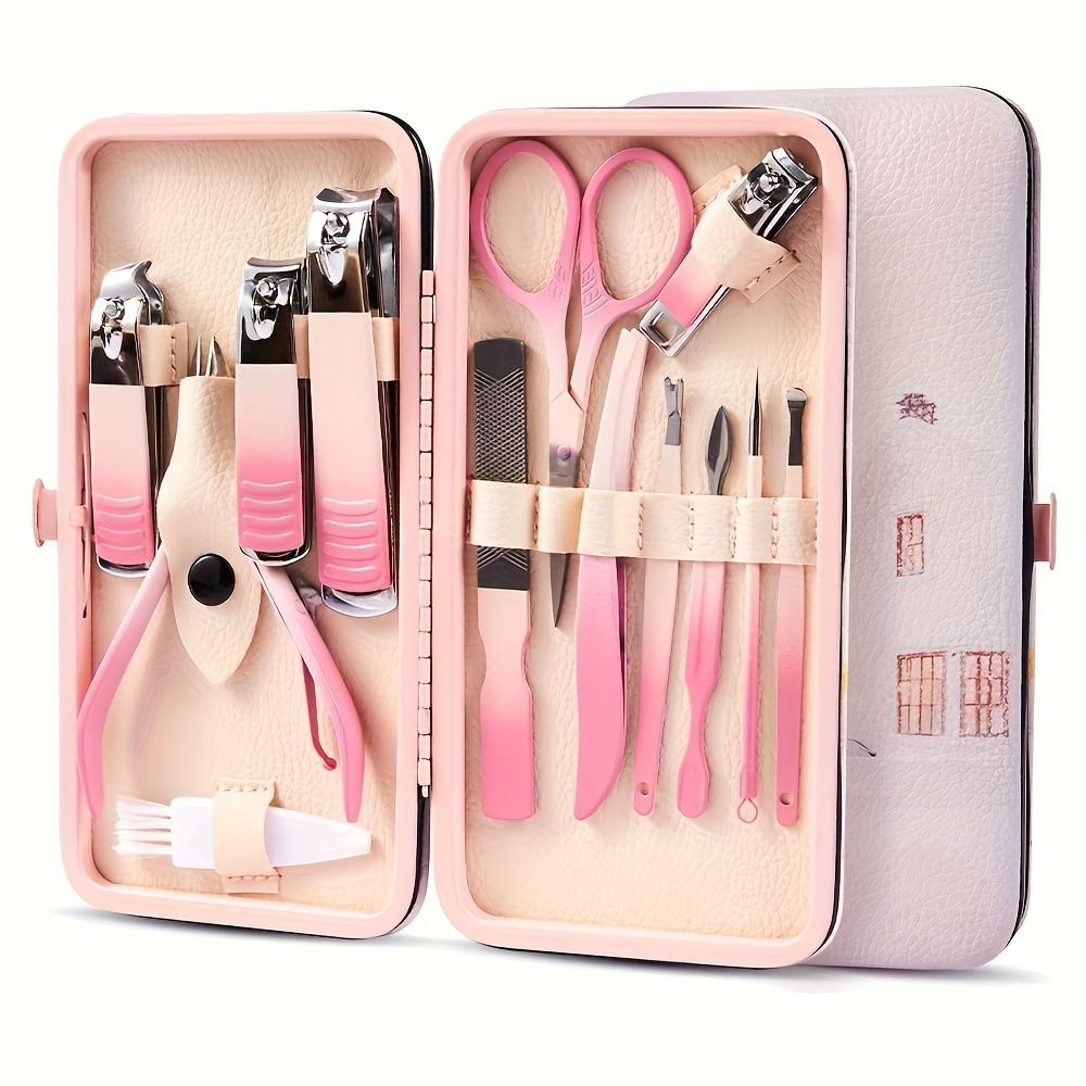 Pinkes Farbverlauf Nagelknipser Set 10/13/19 Stück Beauty Set Nagel Maniküre Werkzeuge Nagelknipser