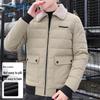 JEANSWEST Men's Thickened Winter Lapel Padded Jacket