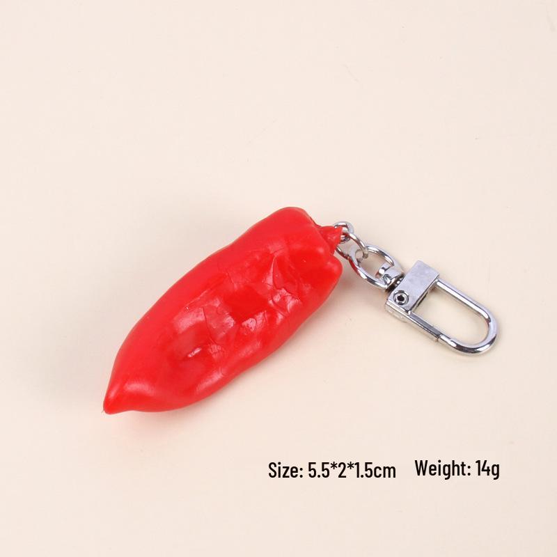 Erdbeere Obst & Gemüse Schlüsselanhänger Anhänger - Niedliches Kreatives Spielzeug & Studentengeschenk
