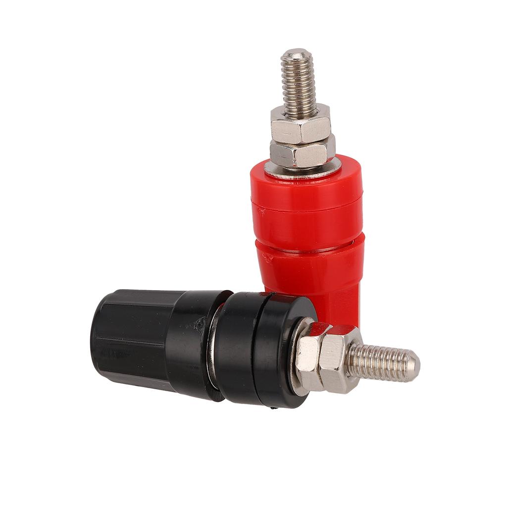 10PCS U50 4mm Copper Terminal Red Black Speaker Connector Amplifier Terminal Audio Hex Terminal