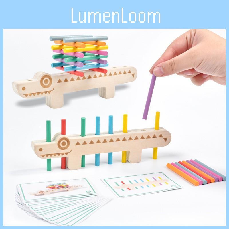 Montessori Color Matching Wooden Blocks Educational Toy For Kids Early Learning Activities