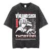 Vinland Saga Tshirt Vintage Washed Y2k Aesthetic Unisex Oversized Short Sleeve Cotton Viking Seinen Retro Streetwear Hot Sale