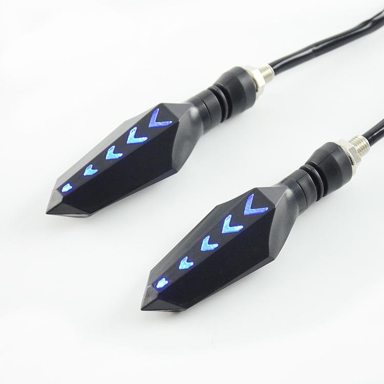 For Motorcycle Hot Sale Dynamic Blinker LED Turn Signal Light Yellow Light Flow Water Steering Universal for Motorbike