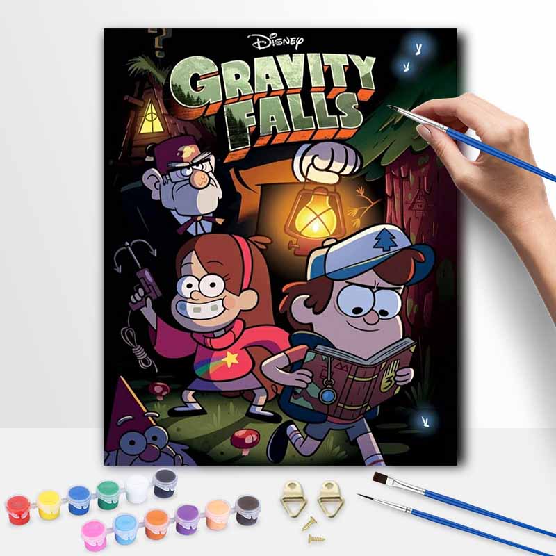 Disney Gravity Falls Painting Kit Home Bedroom Wall Decor Handmade Gift 20x30cm