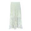 Extended crushed skirt Women's dance long skirt Korean high temperature setting pleated skirt Elegant pleated skirt