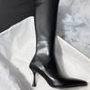 Damen Stiefel mit hohen Absätzen mit schlanken Absätzen Sexy spitze High-Heel Elastische Stiefel Mode Kniehohe High-Heel Stiefel für Damen