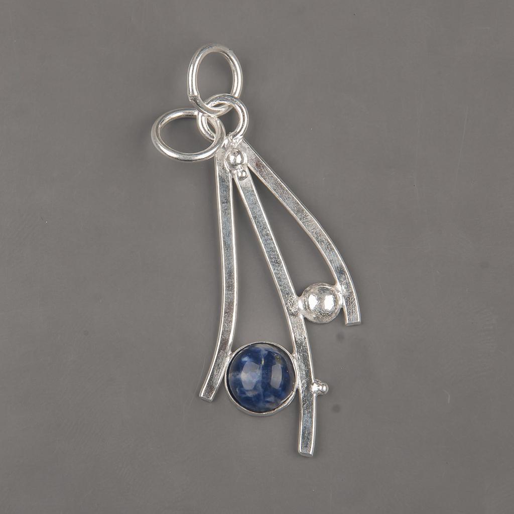 Sodalite Handmade Gemstone Jewelry, 925 Solid Sterling Silver Pendant, Handmade Silver Pendant Jewelry, For Wedding Gift