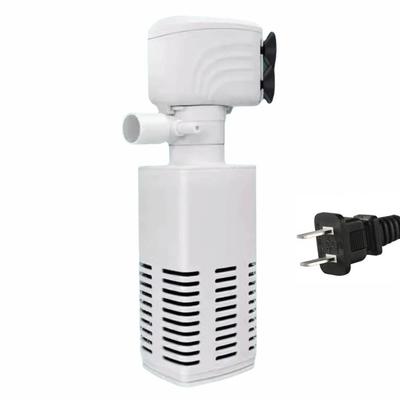 3 In 1 Aquarium Filter Pump Energy Efficient Adjustable Flow Submersible Filter Black Filter Cotton Silent Operation