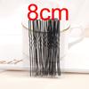 1 Pack 5cm 6cm 7cm 8cm Hair Pins Grips Waved Black Pins Alloy Metal Hair Grips Support