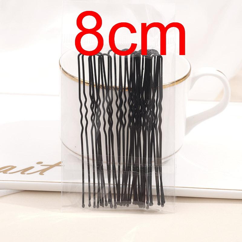1 Pack 5cm 6cm 7cm 8cm Hair Pins Grips Waved Black Pins Alloy Metal Hair Grips Support