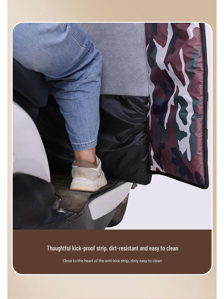 Extra großer, fleecegefütterter, winddichter und wasserdichter Winterschutz für Dreirad/Motorrad