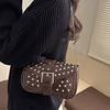 Y2K Rivet Shoulder Bag Retro Motorcycle Bag Punk Chain Crossbody Bags  Streetwear