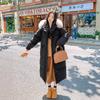 long down cotton-padded clothes for women's Korean thickened cotton-padded jackets, large sweater neck cotton-padded jackets, trendy.
