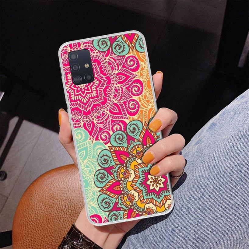 Totem Mandala Colorful Flower Phone Case For Samsung Galaxy A52 A32 A22 A12 A51 A31 A50S A30S A20S A10S Note 20 Ultra 10 Plus S1