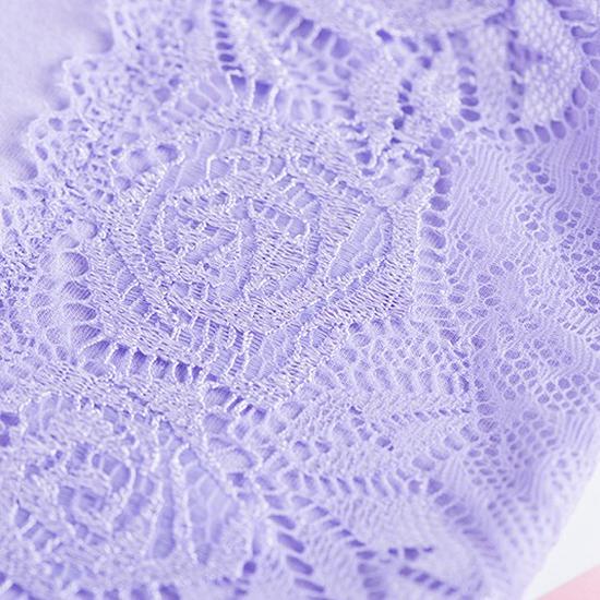 Pure Cotton Women's Lace Mid-High Waist Briefs (Fits 90-140 Lbs)