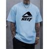 100 Cotton Men's Loose T-shirt Breathable Fashion Letter Pattern Printed Short Sleeve Round Neck Top