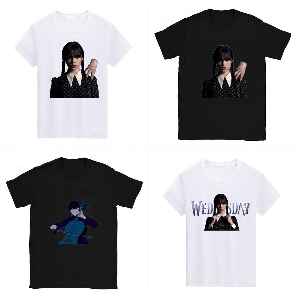 Die Addams Family Wednesday Unisex T-Shirt Top Stilvoll Weich Atmungsaktiv Bequem