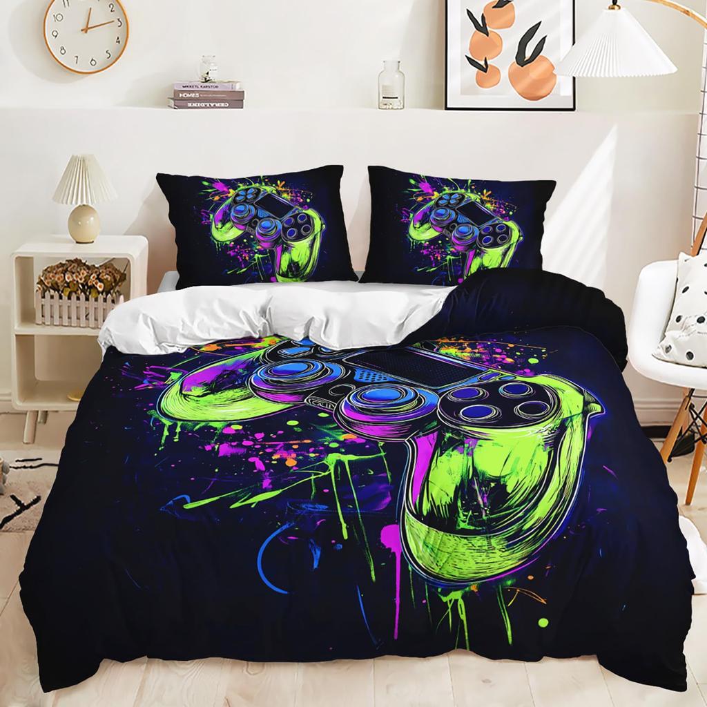Cartoon Space Down Comforter Set Bedding Set Duvet Cover 3-piece Set