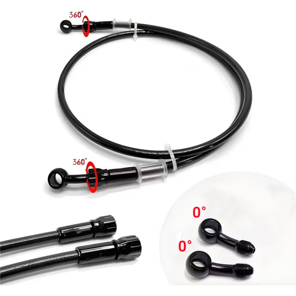 60CM Universal Motorcycle Brake Line Aluminum Head Fuel Line Disc Brake Hose Parts For ATV Motorcycle Motocross