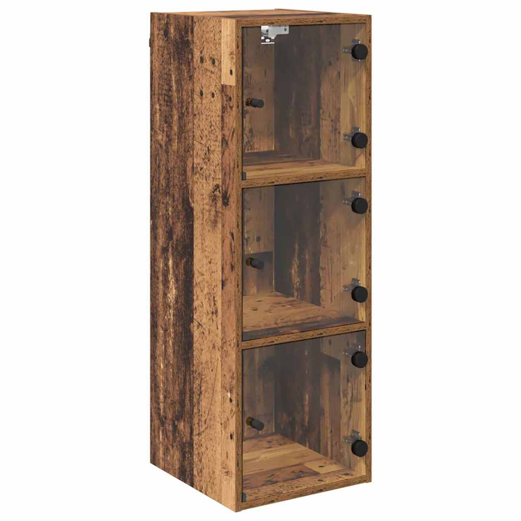 Wall Mounted Wall Cabinet Reclaimed Wood Look 35 x 37 x 102 cm Engineered Wood