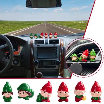 Auto Weihnachts-Elfen Ornamente Auto Armaturenbrett Mittelkonsole Ornament Zubehör Elfen Dekoration Mini Charakter Schreibtisch Zuhause D I5N6