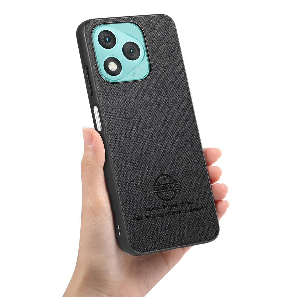 Kožený zadní kryt na telefon For Honor 400 Lite 5G s textilní texturou