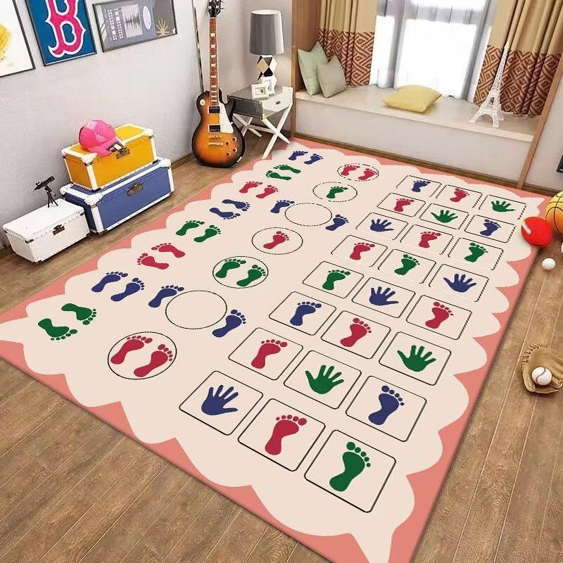 Kids Playroom Carpet Soft Non-Slip Baby Crawling Mat with Traffic Route Map Design for Bedroom Living Room